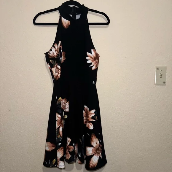 altard state black mini dress Sky Blue Floral Embroidered Midi Dress - All Dresses main image 1